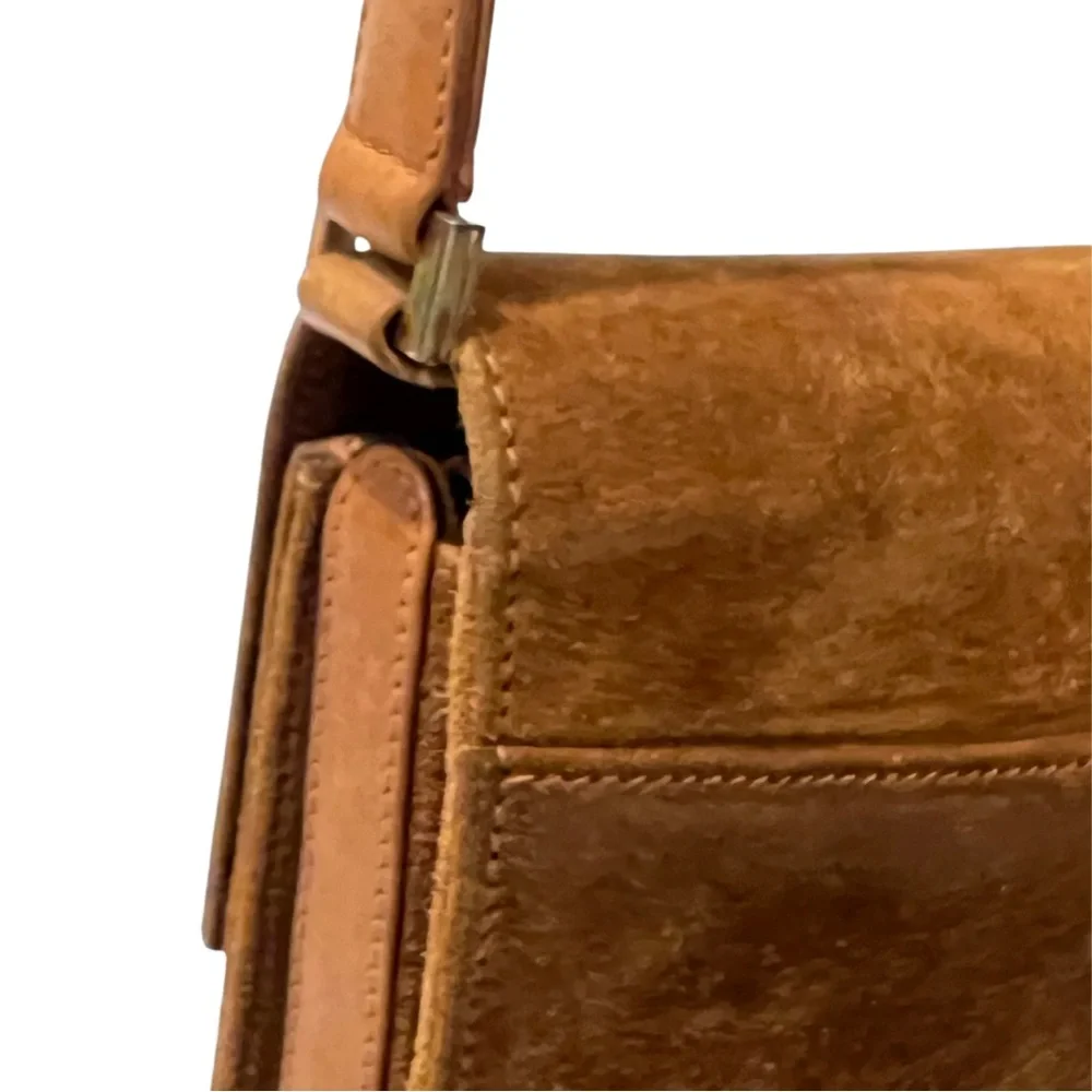 Vintage 1970s Gucci Blondie Camel Suede GG Envelope Bag convertible - Picture 14 of 14